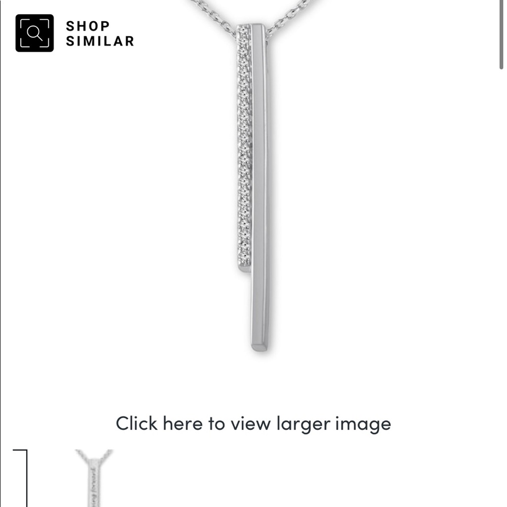 Jared Diamond Necklace Sterling Silver 1/10 ct
